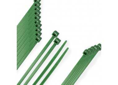 Brida Nylon 100%. Color Verde 4,6 x 300 mm. Bolsa 100 Unidades. Abrazadera Plastico, Organizador Cables, Alta Resistencia