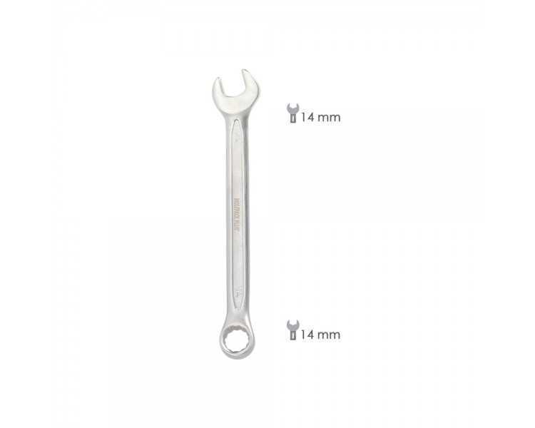 Llave Combinada Plus 14x14 Acero Cromo Vanadio DIN 3113. Llave Doble Boca, Llave Fija, Llave Estrella