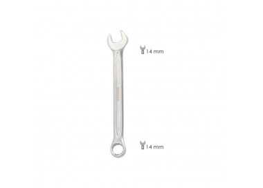 Llave Combinada Plus 14x14 Acero Cromo Vanadio DIN 3113. Llave Doble Boca, Llave Fija, Llave Estrella
