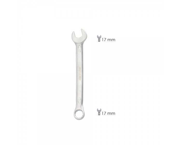 Llave Combinada Plus 17x17 Acero Cromo Vanadio DIN 3113. Llave Doble Boca, Llave Fija, Llave Estrella