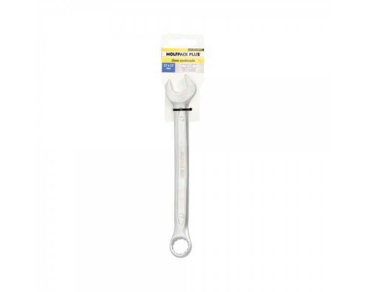 Llave Combinada Plus 17x17 Acero Cromo Vanadio DIN 3113. Llave Doble Boca, Llave Fija, Llave Estrella