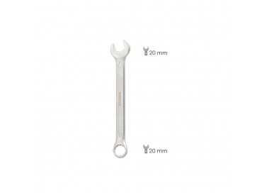 Llave Combinada Plus 20x20 Acero Cromo Vanadio DIN 3113. Llave Doble Boca, Llave Fija, Llave Estrella