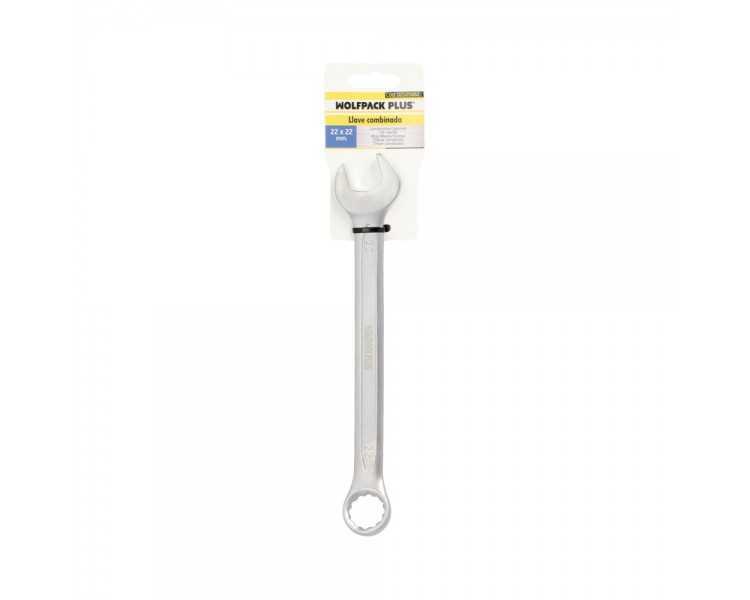 Llave Combinada Plus 22x22 Acero Cromo Vanadio DIN 3113. Llave Doble Boca, Llave Fija, Llave Estrella