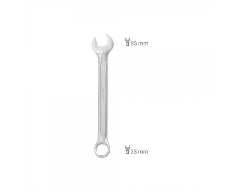 Llave Combinada Plus 23x23 Acero Cromo Vanadio DIN 3113. Llave Doble Boca, Llave Fija, Llave Estrella