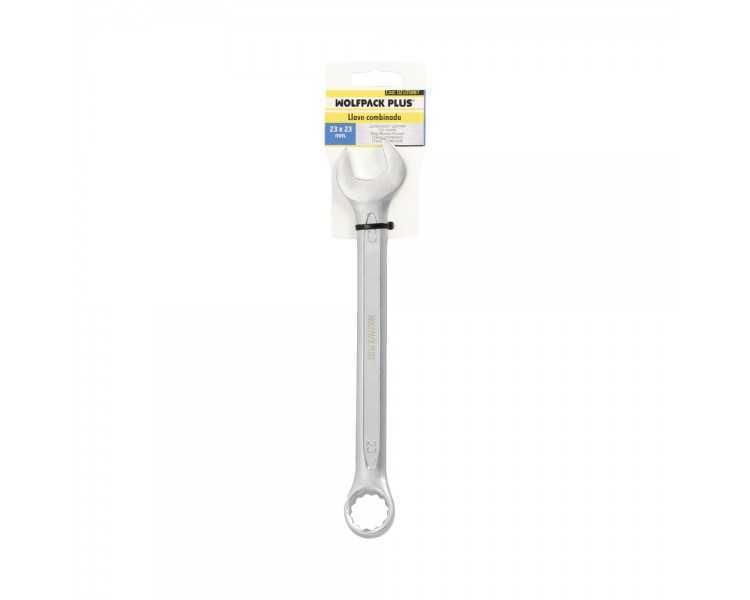 Llave Combinada Plus 23x23 Acero Cromo Vanadio DIN 3113. Llave Doble Boca, Llave Fija, Llave Estrella