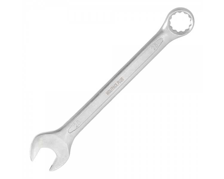 Llave Combinada Plus 25x25 Acero Cromo Vanadio DIN 3113. Llave Doble Boca, Llave Fija, Llave Estrella