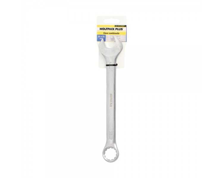 Llave Combinada Plus 25x25 Acero Cromo Vanadio DIN 3113. Llave Doble Boca, Llave Fija, Llave Estrella