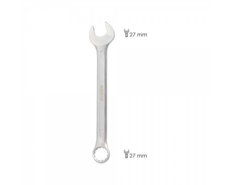 Llave Combinada Plus 27x27 Acero Cromo Vanadio DIN 3113. Llave Doble Boca, Llave Fija, Llave Estrella