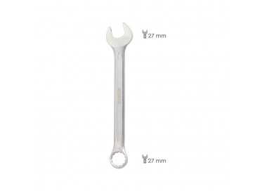 Llave Combinada Plus 27x27 Acero Cromo Vanadio DIN 3113. Llave Doble Boca, Llave Fija, Llave Estrella