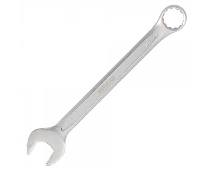 Llave Combinada Plus 28x28 Acero Cromo Vanadio DIN 3113. Llave Doble Boca, Llave Fija, Llave Estrella