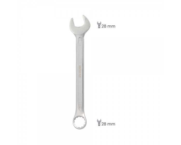 Llave Combinada Plus 28x28 Acero Cromo Vanadio DIN 3113. Llave Doble Boca, Llave Fija, Llave Estrella