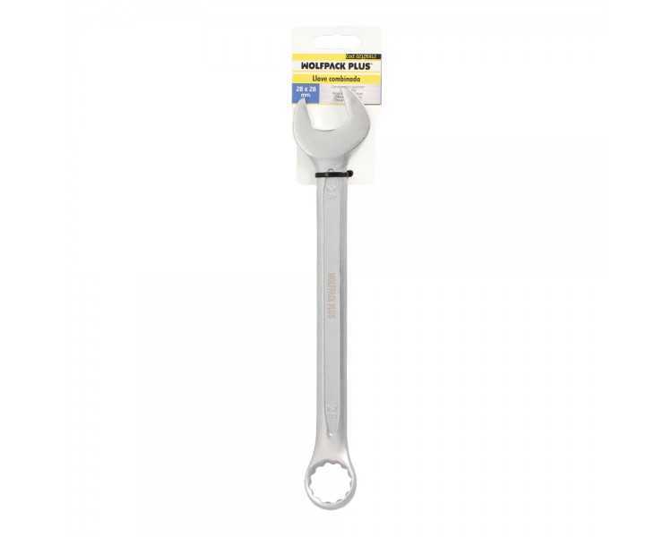 Llave Combinada Plus 28x28 Acero Cromo Vanadio DIN 3113. Llave Doble Boca, Llave Fija, Llave Estrella