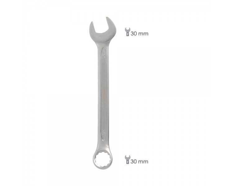Llave Combinada Plus 30x30 Acero Cromo Vanadio DIN 3113. Llave Doble Boca, Llave Fija, Llave Estrella