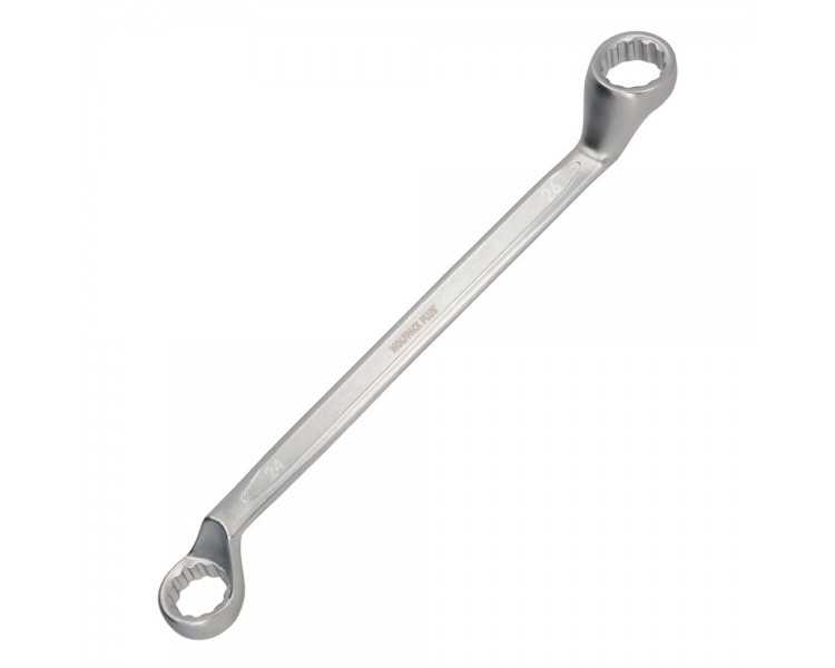 Llave Estrella Acodada Plus Acero Cromo Vanadio 24x26 DIN 838. Llave Doble Boca Acodada, Llave Fija Estrella Acodada