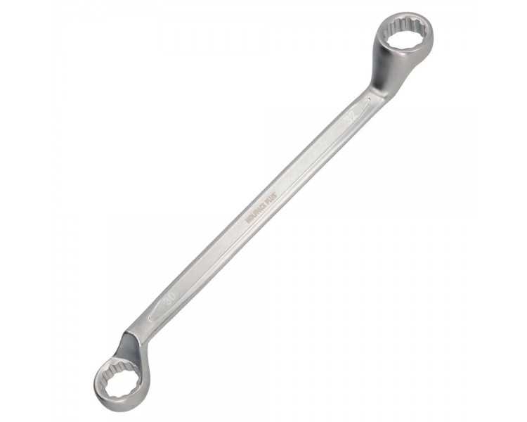 Llave Estrella Acodada Plus Acero Cromo Vanadio 30x32 DIN 838. Llave Doble Boca Acodada, Llave Fija Estrella Acodada