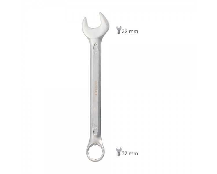 Llave Combinada Plus 32x32 Acero Cromo Vanadio DIN 3113. Llave Doble Boca, Llave Fija, Llave Estrella