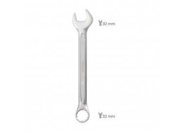 Llave Combinada Plus 32x32 Acero Cromo Vanadio DIN 3113. Llave Doble Boca, Llave Fija, Llave Estrella