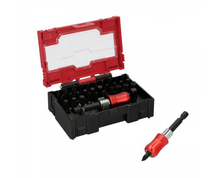 Juego De Puntas Destornillador Acero Cromo Vanadio Con Adaptador Rapido 32 Piezas