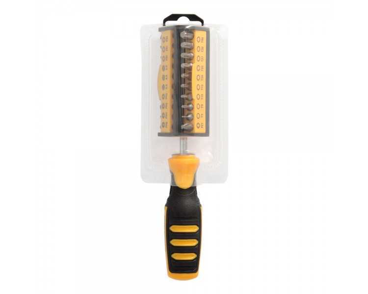 Juego De Puntas con Destornillador  1/4" 35 Piezas. Acero Cromo Vanadio, Kit Destorpuntas, Puntas Destornillador.