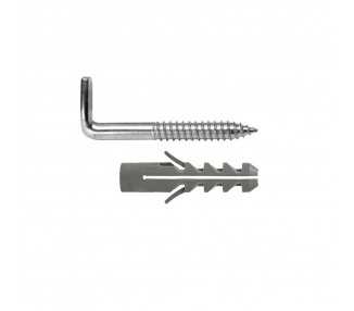 Kit Sanitario Alcayata Con Taco Expansión Ø 12 x 60 mm. Fijación Calentadores / Termos De Agua