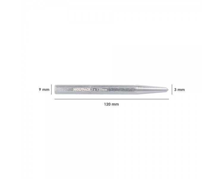 Granete Wolfpack 3 x 9 x 120 mm. Punzon metalico, Perforadores metalicos, Marcadores Metalicos.