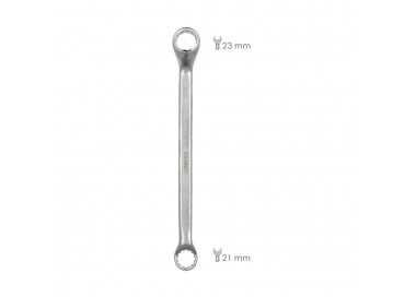Llave Estrella Acodada Plus Acero Cromo Vanadio 21x23 DIN 838. Llave Doble Boca Acodada, Llave Fija Estrella Acodada