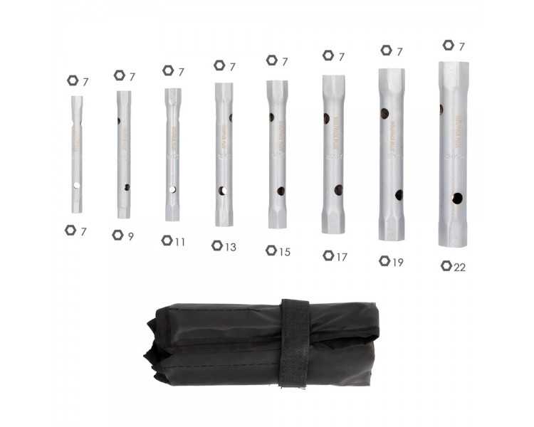 Juego Llaves Tubo Tubular Wolfapck 8 Piezas
