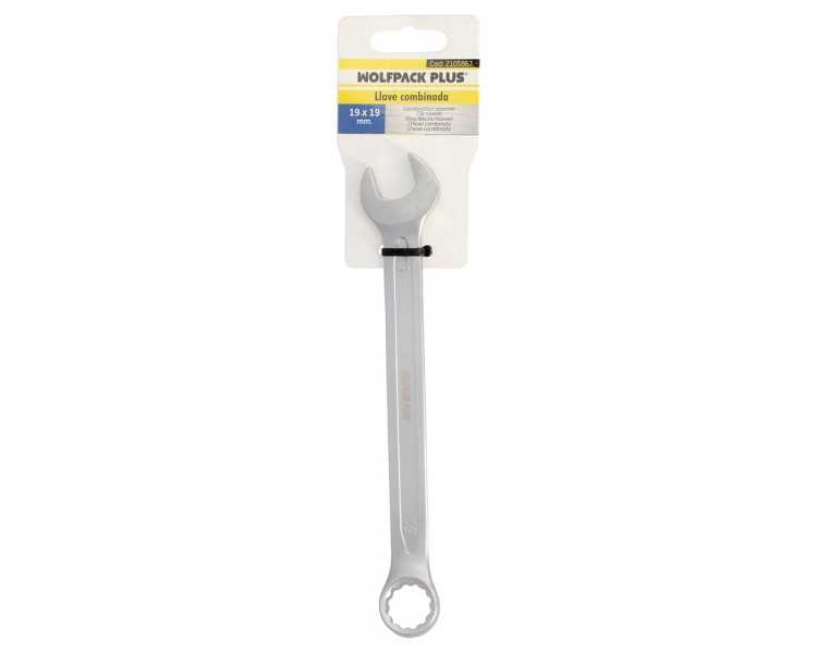 Llave Combinada Plus 19x19 Acero Cromo Vanadio DIN 3113. Llave Doble Boca, Llave Fija, Llave Estrella