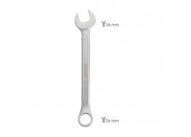 Llave Combinada Plus 26x26 Acero Cromo Vanadio DIN 3113. Llave Doble Boca, Llave Fija, Llave Estrella
