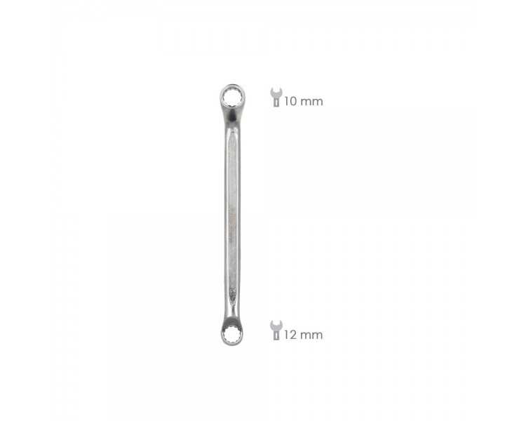 Llave Estrella Acodada Plus Acero Cromo Vanadio 12x13 DIN 838. Llave Doble Boca Acodada, Llave Fija Estrella Acodada