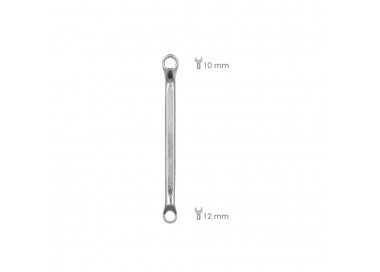 Llave Estrella Acodada Plus Acero Cromo Vanadio 12x13 DIN 838. Llave Doble Boca Acodada, Llave Fija Estrella Acodada