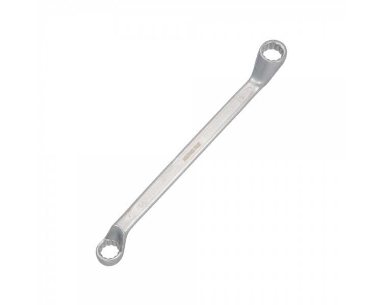 Llave Estrella Acodada Plus Acero Cromo Vanadio 14x15 DIN 838. Llave Doble Boca Acodada, Llave Fija Estrella Acodada