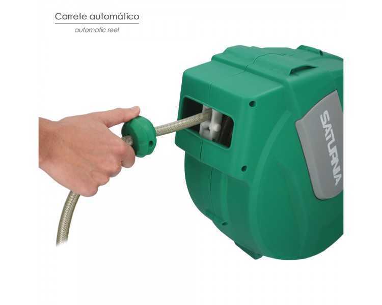 Enrollador Automatico Manguera Para Jardin. Recogedor Manguera Automatico, Porta Mangueras Jardin Manguera De 20 Metros