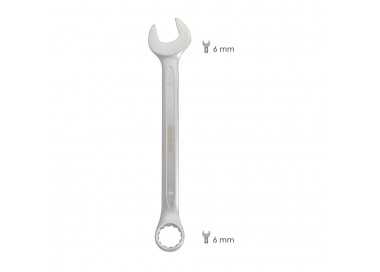 Llave Combinada Plus 6x6 Acero Cromo Vanadio DIN 3113. Llave Doble Boca, Llave Fija, Llave Estrella