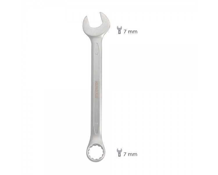 Llave Combinada Plus 7x7 Acero Cromo Vanadio DIN 3113. Llave Doble Boca, Llave Fija, Llave Estrella