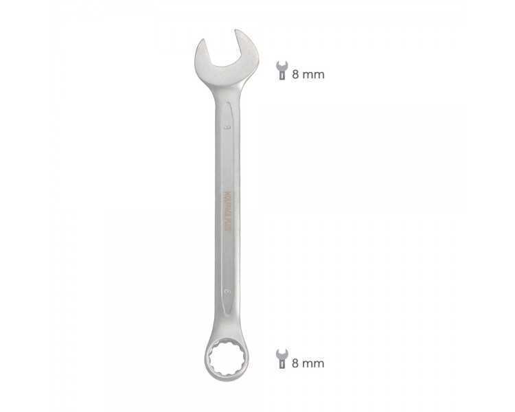 Llave Combinada Plus 8x8 Acero Cromo Vanadio DIN 3113. Llave Doble Boca, Llave Fija, Llave Estrella