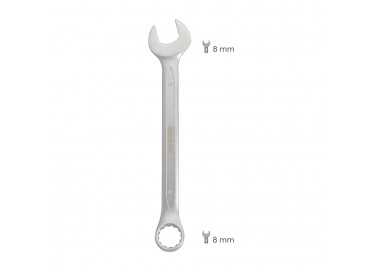 Llave Combinada Plus 8x8 Acero Cromo Vanadio DIN 3113. Llave Doble Boca, Llave Fija, Llave Estrella