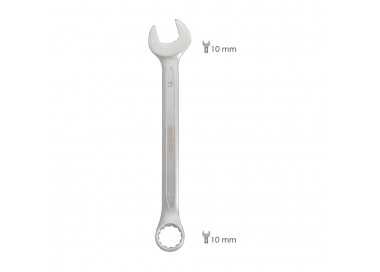 Llave Combinada Plus 10x10 Acero Cromo Vanadio DIN 3113. Llave Doble Boca, Llave Fija, Llave Estrella