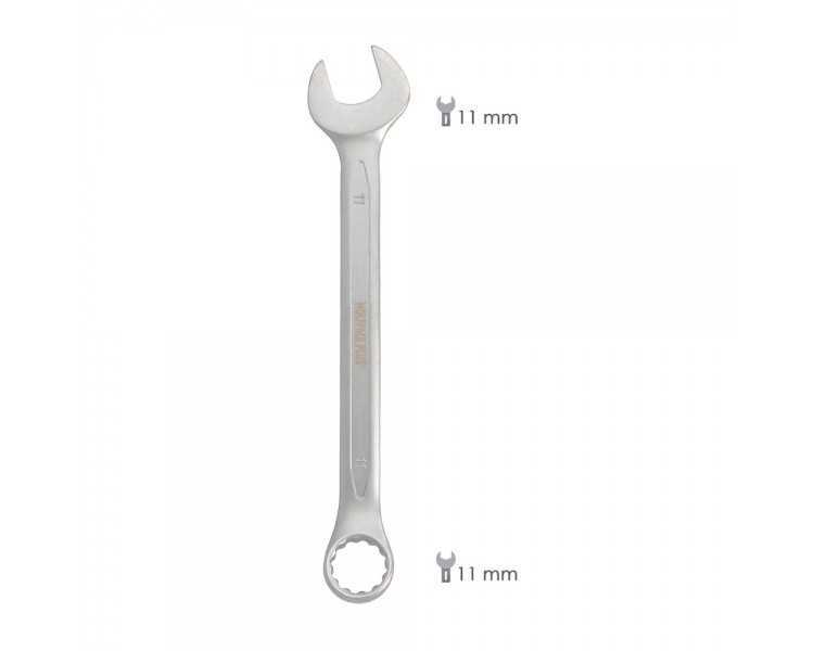 Llave Combinada Plus 11x11 Acero Cromo Vanadio DIN 3113. Llave Doble Boca, Llave Fija, Llave Estrella