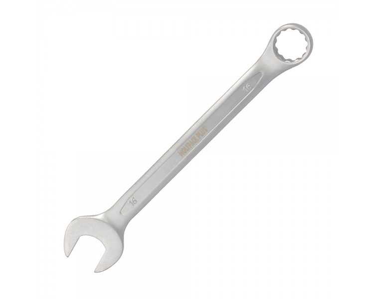 Llave Combinada Plus 16x16 Acero Cromo Vanadio DIN 3113. Llave Doble Boca, Llave Fija, Llave Estrella