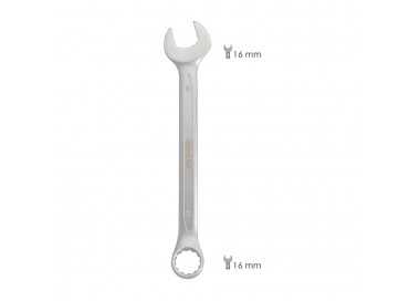 Llave Combinada Plus 16x16 Acero Cromo Vanadio DIN 3113. Llave Doble Boca, Llave Fija, Llave Estrella