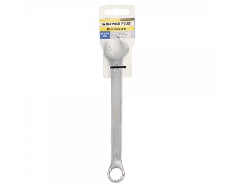 Llave Combinada Plus 16x16 Acero Cromo Vanadio DIN 3113. Llave Doble Boca, Llave Fija, Llave Estrella