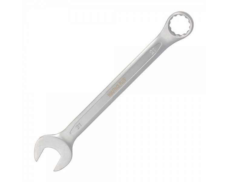 Llave Combinada Plus 21x21 Acero Cromo Vanadio DIN 3113. Llave Doble Boca, Llave Fija, Llave Estrella