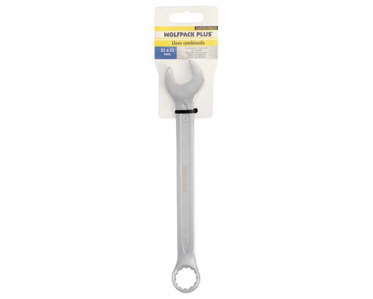 Llave Combinada Plus 21x21 Acero Cromo Vanadio DIN 3113. Llave Doble Boca, Llave Fija, Llave Estrella