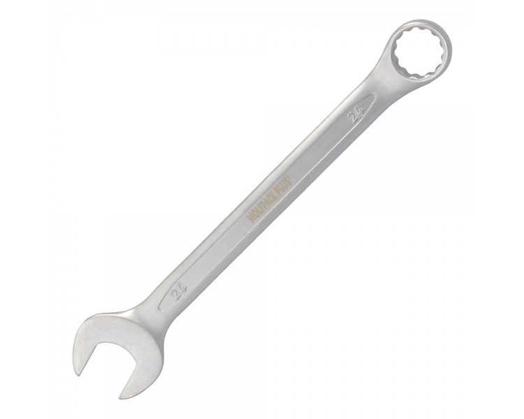 Llave Combinada Plus 24x24 Acero Cromo Vanadio DIN 3113. Llave Doble Boca, Llave Fija, Llave Estrella