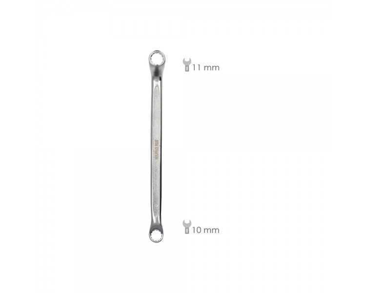 Llave Estrella Acodada Plus Acero Cromo Vanadio 10x11 DIN 838. Llave Doble Boca Acodada, Llave Fija Estrella Acodada