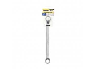 Llave Estrella Acodada Plus Acero Cromo Vanadio 18x19 DIN 838. Llave Doble Boca Acodada, Llave Fija Estrella Acodada
