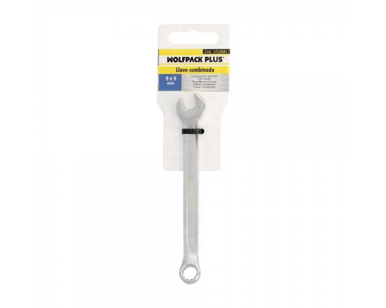 Llave Combinada Plus 9x9 Acero Cromo Vanadio DIN 3113. Llave Doble Boca, Llave Fija, Llave Estrella