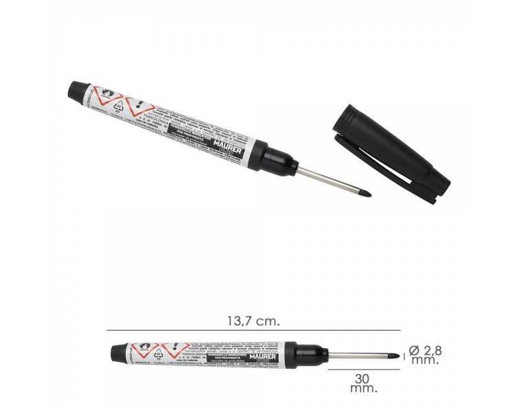 Rotulador Marcador Punta Larga Negro, Marcador Agujeros Profundos, Marcador Zonas Dificil Acceso, Trazador, Rotulador Obras,