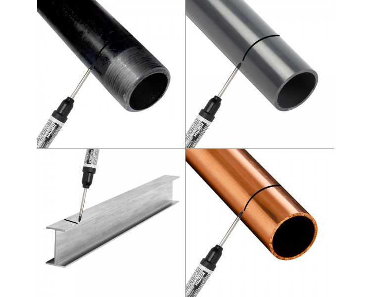 Rotulador Marcador Punta Larga Negro, Marcador Agujeros Profundos, Marcador Zonas Dificil Acceso, Trazador, Rotulador Obras,